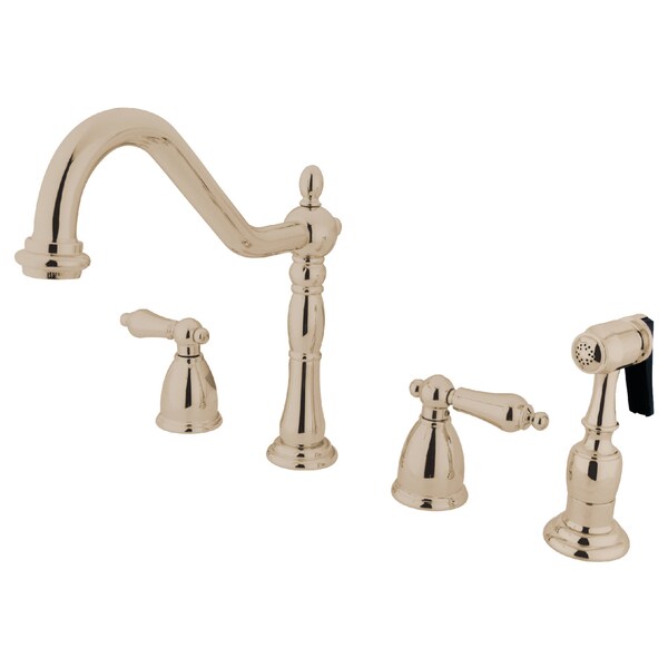 Widespread Kitchen Faucet, Polished Nickel